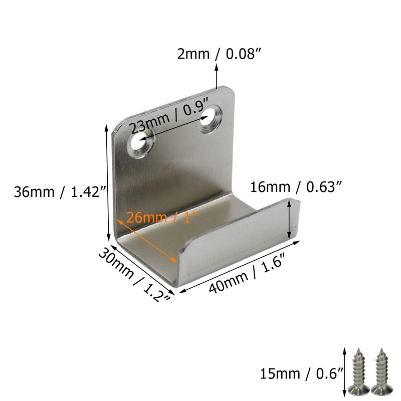 Coshar 10Pcs Stainless Steel Hanger Bracket for Ceramic Tile Billboard