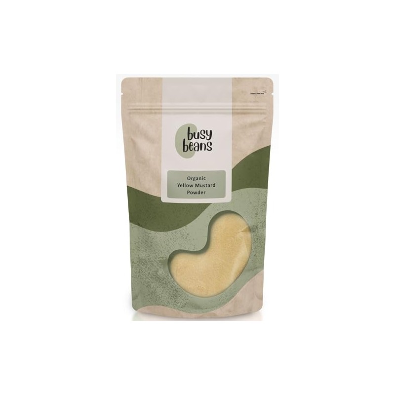 Organic Yellow Mustard Powder -Certified Organic- by Busy Beans Organic