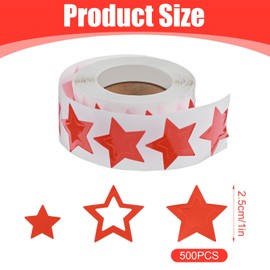 Nogeqi 500 Pieces Tanning Stickers for Body, 1 Inch Roll of Tanning Bed Stickers, Star-Shaped Sunbathing Sticker Self Adhesive for Women Outdoor