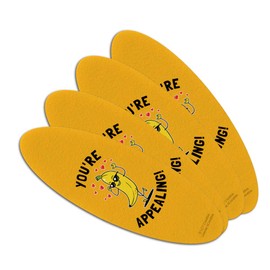 You're Appealing Banana Funny Humor Double-Sided Oval Nail File Emery Board Set 4 Pack
