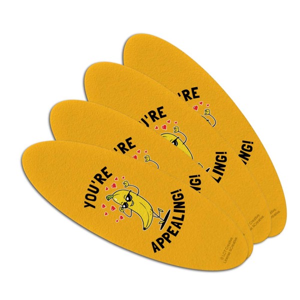 You're Appealing Banana Funny Humor Double-Sided Oval Nail File Emery