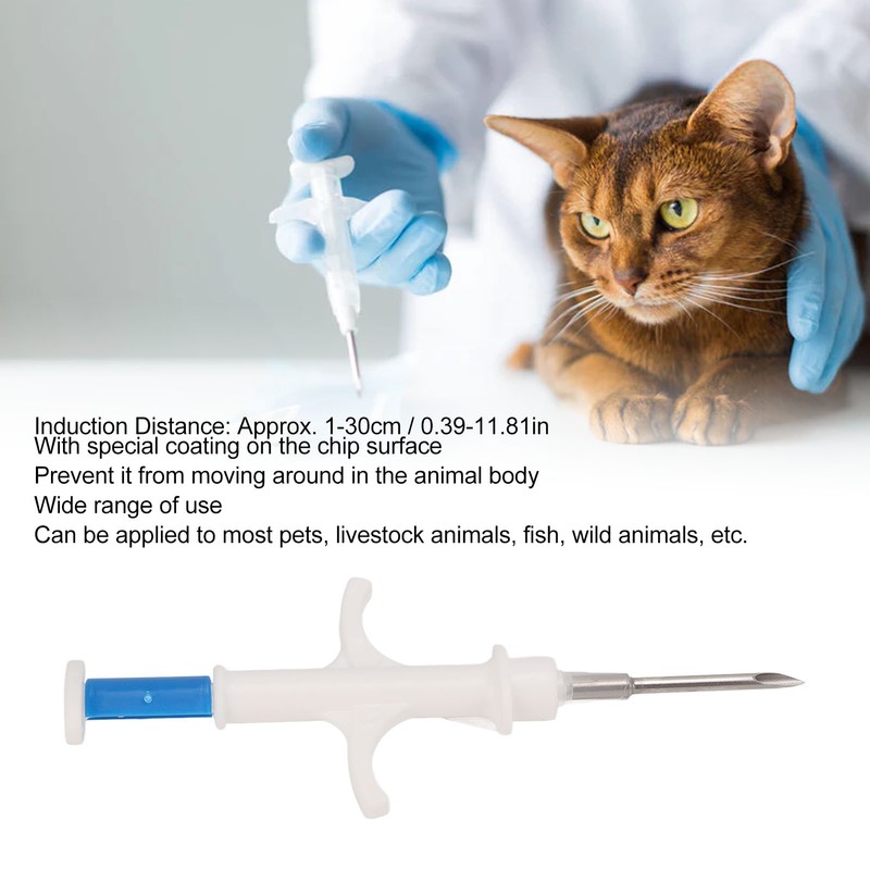 10 Packs Animal Microchip Pet RFID Identification Implant Kit ISO11784
