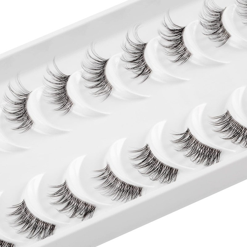 Half False Eyelashes, D Curl, Russian Stripes, False Eyelashes, Manga