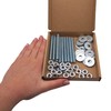 SKIR'CO (Pack of 10) Steel Fully Threaded Rods M8 x