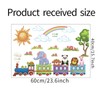 Mestiker Animal Train Wall Sticker Decor Wall Sticker Animals Cute