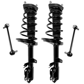Detroit Axle - AWD Rear Struts Sway Bars for 2008 2009 Lexus RX350, 2 Struts with Coil Springs 2 Sway Bar End Links Suspension Replacement