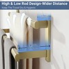 SAYAYO Double Towel Bar for Bathroom, 24 Inch Brushed Gold