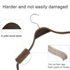 TOPIA HANGER Slim Wooden Hangers with Extra Soft Non-Slip Rubber