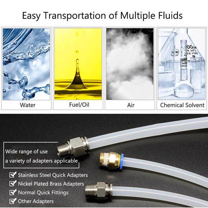 Beduan 5 mm OD Pneumatic Air Line Tubing Nylon Air