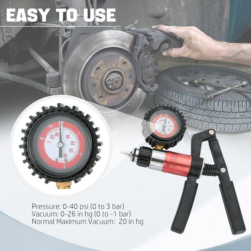 PWR 21PCS Hand Held Vacuum and Pressure Pump Brake Clutch