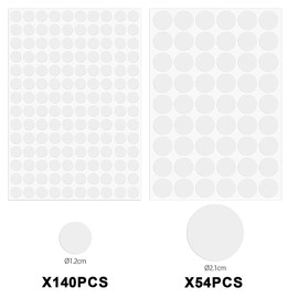 Devenirriche 194 Stck Schraubenabdeckung Selbstklebend Wei?, ?12mm, ?21mm Selbstklebende Schrauben Abdeckkappen wasserdichte Schraubenloch Aufkleber fr Wandschr?nke Schreibtische Schrauben M?bel Reparaturen