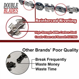 Homyall upgrade 53 Inch High Reach Tree Limb Hand Rope Chain Saw Cuts Branches Manual Pocket Chainsaw with 68 Sharp Blades on Both Sides for Gardening Camping Hiking Survival Gear-No Ropes Included