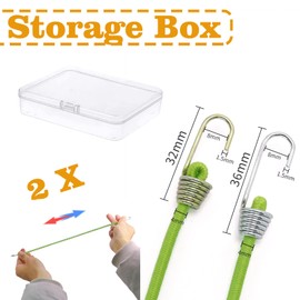 Small Bungee Cords with Hooks 12 Pieces, Mini Bungee Cord Hooks Adjustable Bungee Cord for Luggage Roof Rack Hang Outdoor Tent Tarp Bike Car RV Camping Tool Cargo Accessory