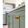 Goo-Ki 6 Pack Antique Brass Drawer Knobs with Backplate Zinc