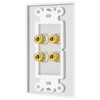 Tunghey 2Pack Gold Plated Speaker Wall Plate With Banana Plug