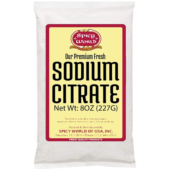 Sodium Citrate Powder 8 Ounce - Food Grade, Non-GMO - Emulsifier for Cheese, Spherification, and Molecular Gastronomy Cooking