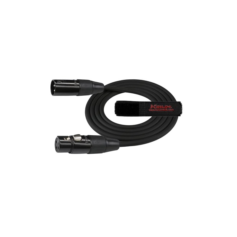 KIRLIN Cable MPC Cable de micrófono, XLR, negro, 25 pies