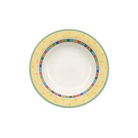 Villeroy & Boch Twist Alea Limone Rim Cereal, 7.75 in, White/Yellow