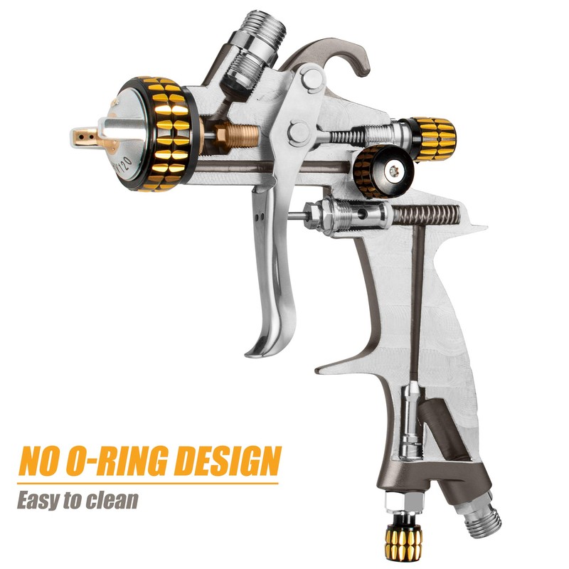 BEETRO HVLP Air Spray Gun 2.5mm Nozzle 1000ml Capacity 14.5CFM