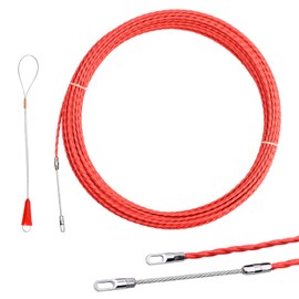30 m Fish Tape, Wire Puller, Diameter 4.5 mm, Polyester Retractable Spiral with Guide Spring, Cable Retracting Aid Pull Wire Retractable Wire, Wall Wire Threader, Retractable Tape for Cable Laying,
