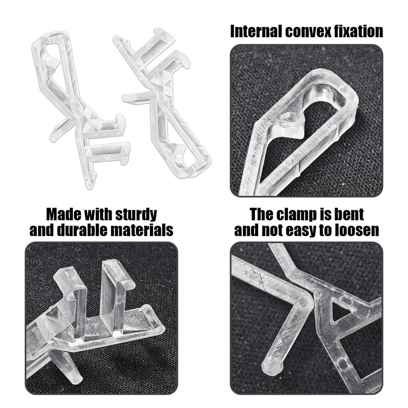 TYFGRT Pack of 40 Curtain Panel Clips and 1 x