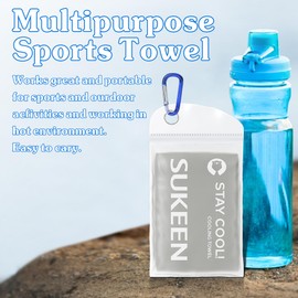 Sukeen Cooling Towel, 4 Pack Cooling Towels for Neck, Soft Breathable Sweat Towel Gym Towel, Stay Cool Ice Towel, Microfibre Cool Towel for Men Women Work Out Sports Yoga Golf (40"x12")