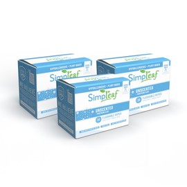 Simpleaf Flushable Unscented Single Pack Wet Wipes | Paraben & Alcohol Free | Hypoallergenic & Safe for Sensitive Skin | Soothing Aloe Vera Formula | (30 x 3 Single Pack Wipes) 90 Counts Total