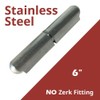 Weld-On 6" Stainless Steel Bullet Hinge (No Zerk)