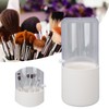 Makeup Brush Holder White with Pearl Filling Rotating 180 Degree