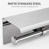 Dual Roll Toilet Paper Holder with Shelf – Stainless Steel