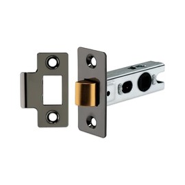 High-Quality 2.5 Inch (63mm) Black Nickel Eco Tubular Mortice Latch - Internal Mortice Latch Catch for Bedroom, Bathroom Doors