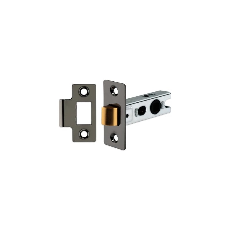 High-Quality 2.5 Inch (63mm) Black Nickel Eco Tubular Mortice Latch