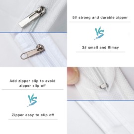 Ruibo Hanging Garment Bags For Storage,Clear Garment Cover,Dress,Suit Bags With Study Full Zipper For Closet Storage And Travel,24''X 43''/50'',6 Pack/6pcs