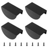 MOROBOR Finger Edge Pulls, 4pcs Half Moon Shaped Cabinet Pulls,