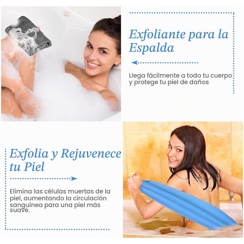 Depurador de espalda exfoliante Moukeren – 4 paquetes con asas