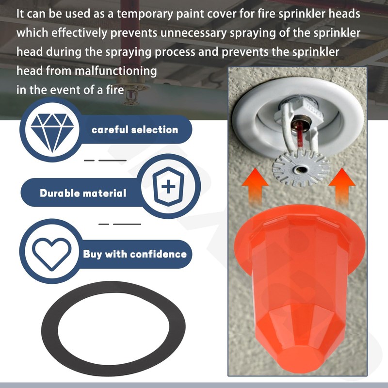 30 Pcs Fire Sprinkler Covers With Magnet Orange for Ceilings