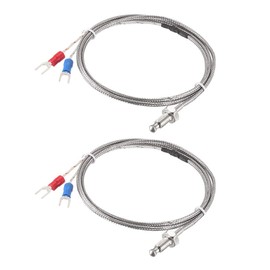sourcing map K-Type Thermocouple Temperature Sensors M6 Thread Probe with 1M/3.3Ft Wire M6 2pcs