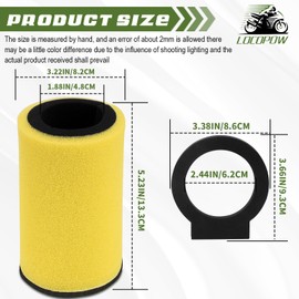 Air Filter 1YW-14451-00-00 for Yamaha Kodiak 400 YFM400 4x4 Timberwolf 250 Big Bear 350 YFM350 Moto-4 350 250 YFM250 1987-2000