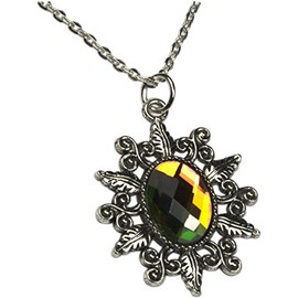 Necklace, Aerora Boralis Cameo in Pewter Setting Pendant Necklace +Chain + Gift Bag