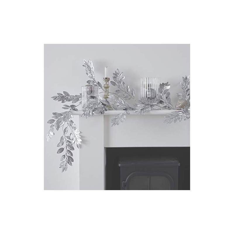 Ginger Ray Silver Foliage Christmas 1.5m Decoration Garland