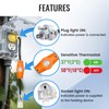 MAXKOSKO 15A 120V Thermostatically Controlled Outlet Extension Cord