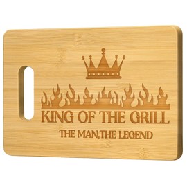 FreeNook Gifts for Dad from Daughter Son, BBQ Gifts for Men, 12x8.6 Inch Bamboo Cutting Board, Dad Dirthday Gift, Grill Master Gift, Cool Fathers Day Christmas Gifts for Papa,Grandpa,Brother,Husband
