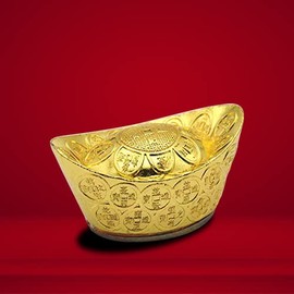 Shoppersduniya Fengshui Ingot Yuan Bao Wealth Luck Ingot Chinese Charm of Prosperity Gift Attract Wealth Good Luck Mini Wealth, Good Luck, Success Showpiece