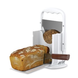Bread Cutter, Bagel Slicer with Safety Handle, Stainless Steel Bagel Precision Cutter Portable Muffin Slicer for Bread Muffin Kitchen