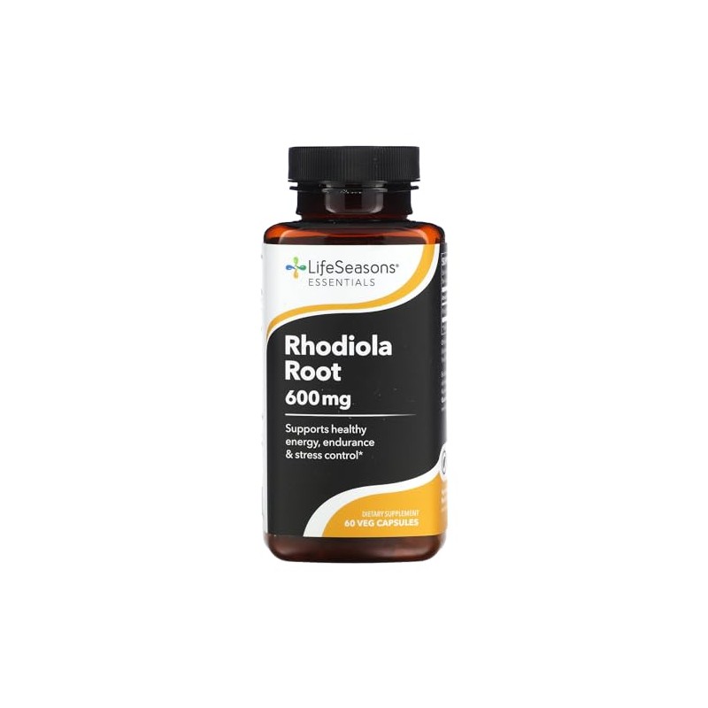 LifeSeasons Rhodiola Root 600mg per 2 Capsules – Adaptogenic Supplement for