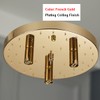 Gopmmy Round Crystal Lamp Chandelier,Modern Gold G9 Ceiling Mount Fixture