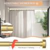 Emlaoe Gold Shower Curtain Rod 34-96 Inches(2.8-8ft) Never Rust Adjustable
