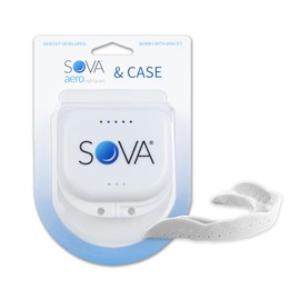 SOVA Aero Night Guard with Case - 1.6mm Thin - Custom-Molded Fit - Protects Against Nighttime Teeth Grinding & Clenching - FSA/HSA Eligible - Odor & Taste Free - Remoldable Up to 20 Times - Non Toxic