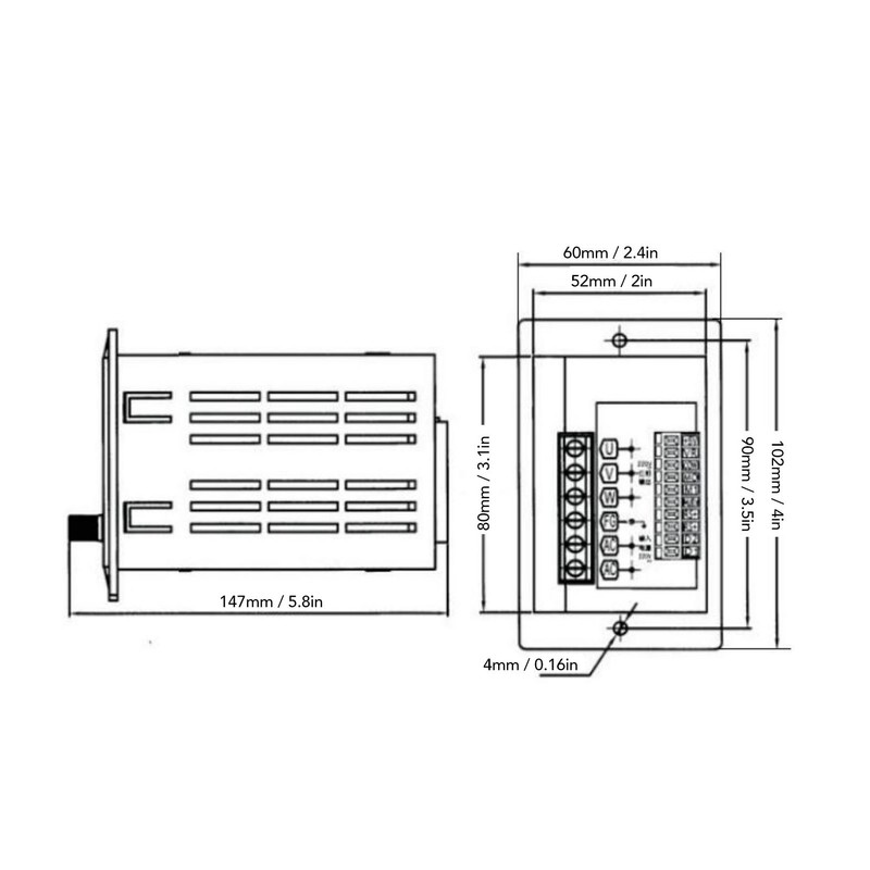 30W Frequency Converter LED Digital Mini Motor Inverter 1PH 176‑264V