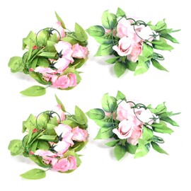4Strips Artificial Roses Flower DIY Decorating Fake Flower for Wedding Garden Festival